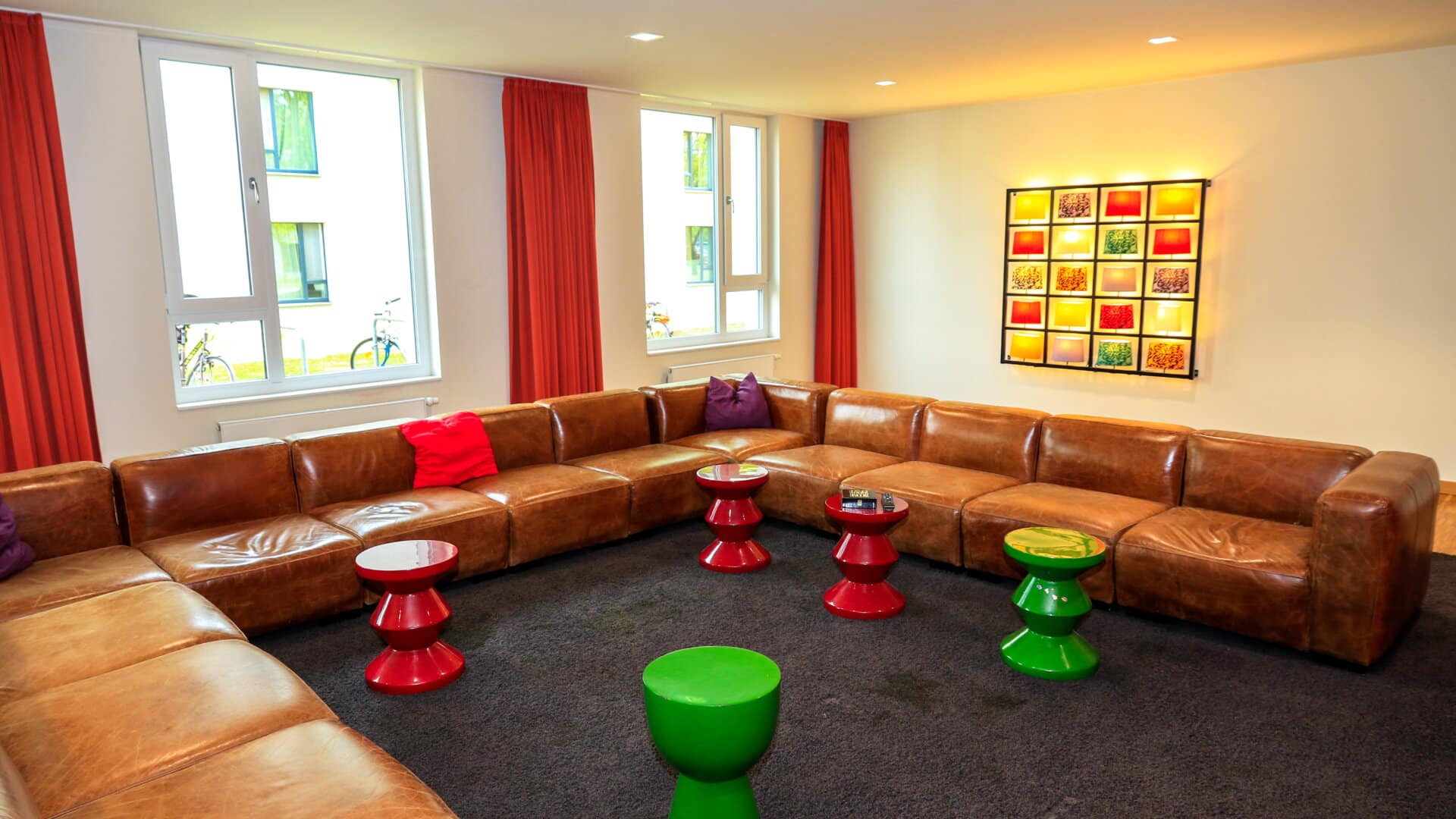 Shared lounge with sofas